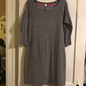 Old Navy Large knit navy/grey striped dress